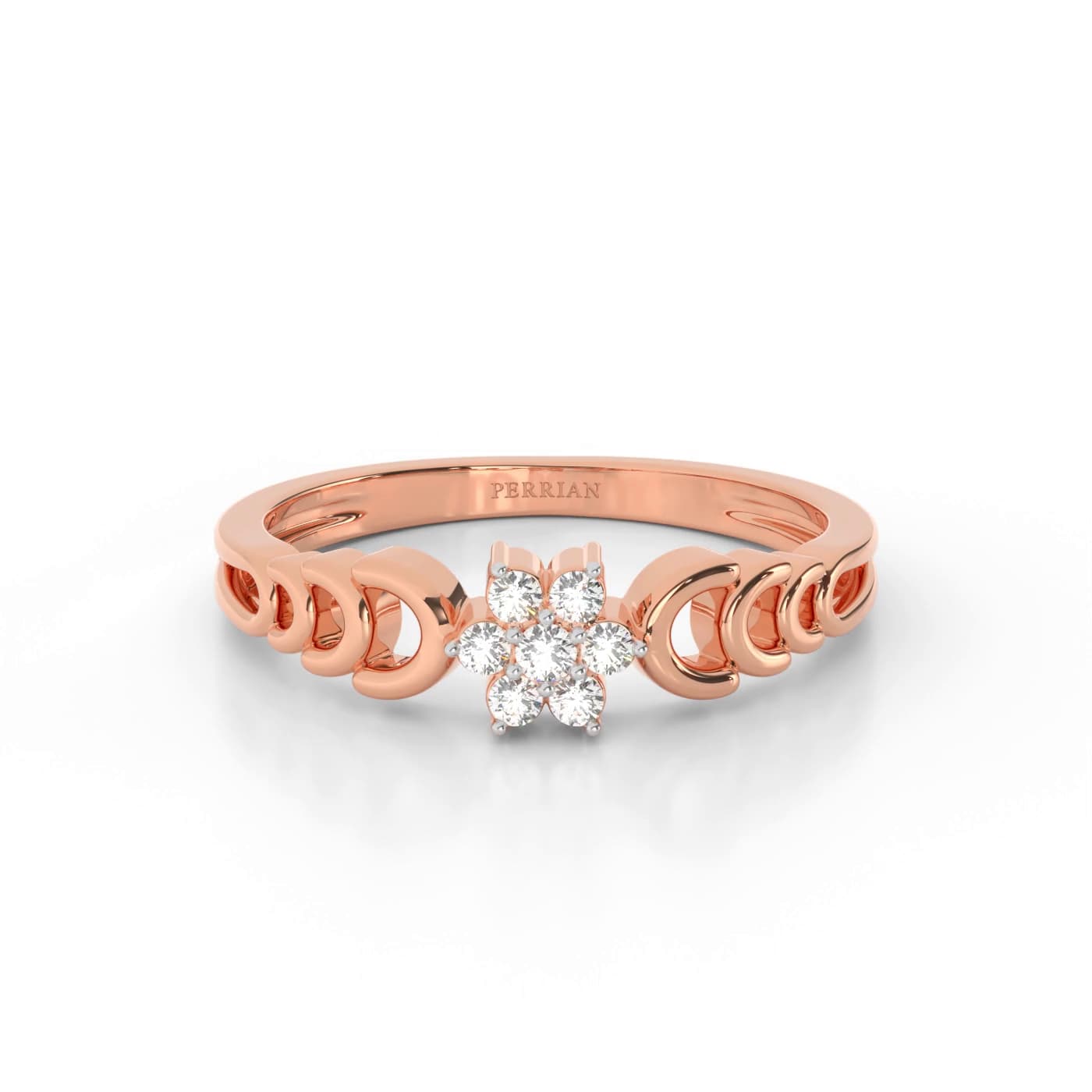 Miracle Curves Cluster Diamond Ring