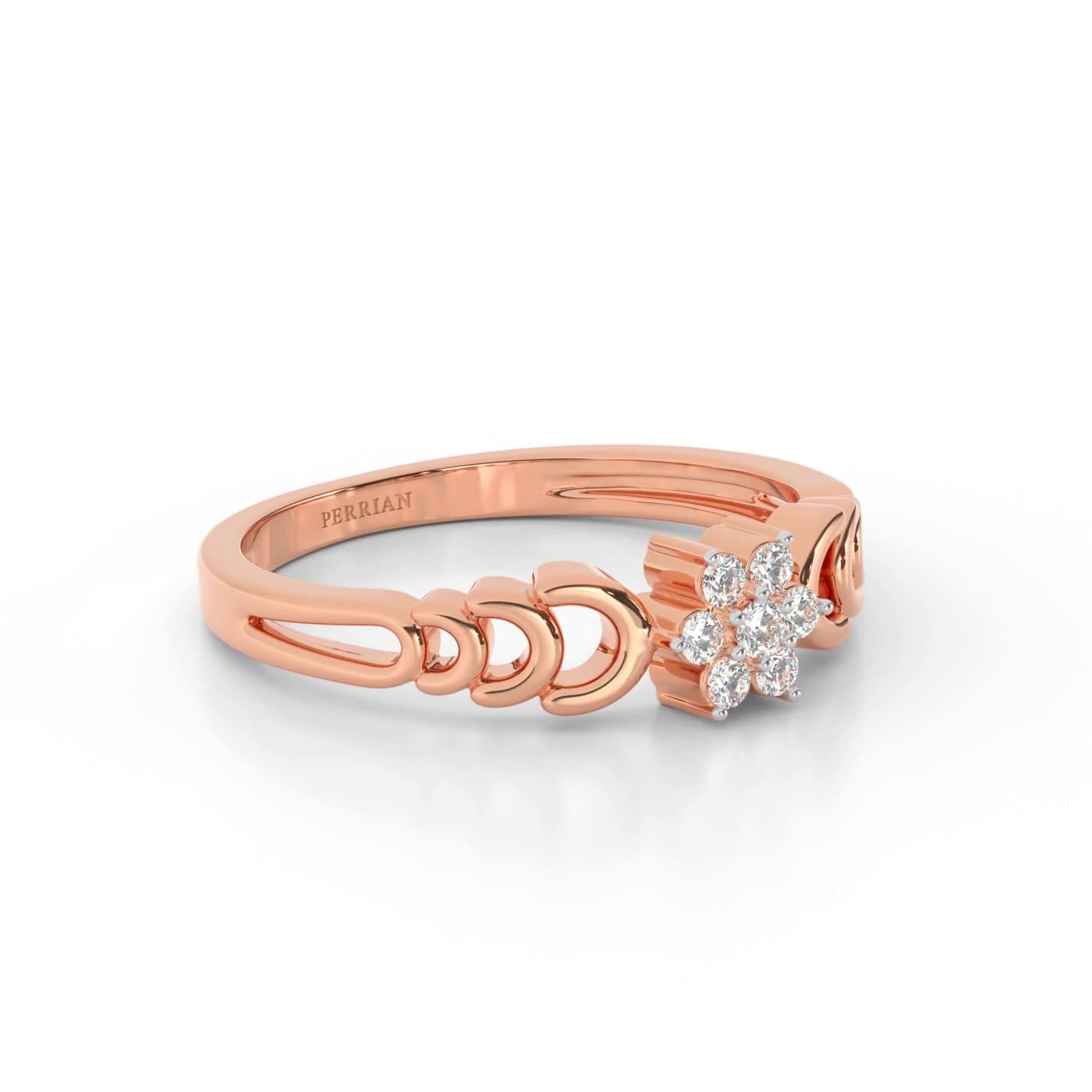 Miracle Curves Cluster Diamond Ring