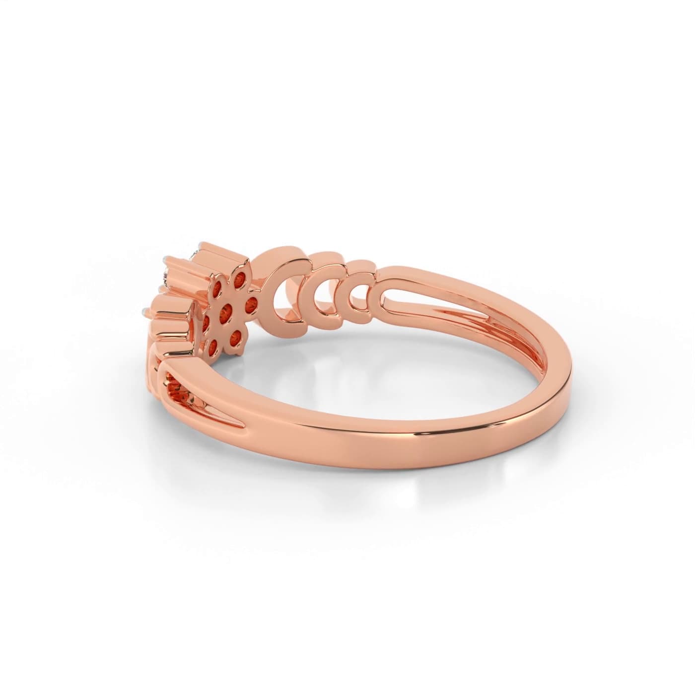 Miracle Curves Cluster Diamond Ring