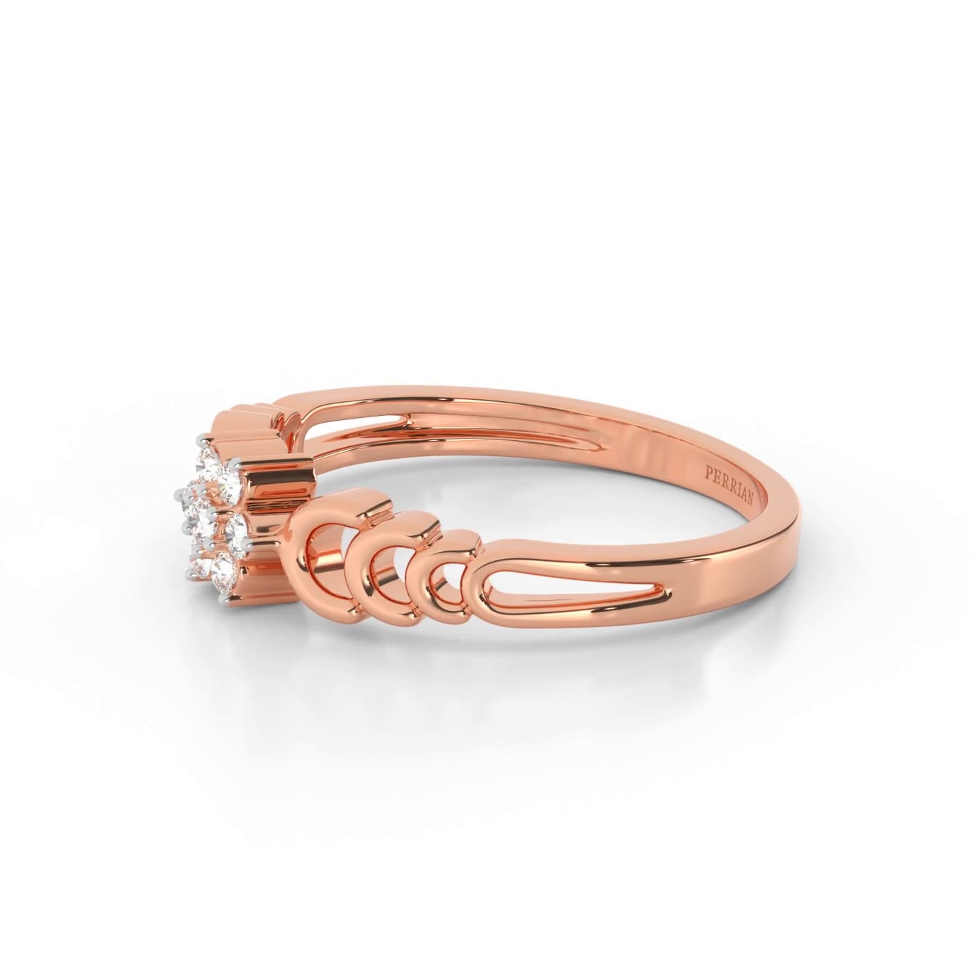 Miracle Curves Cluster Diamond Ring
