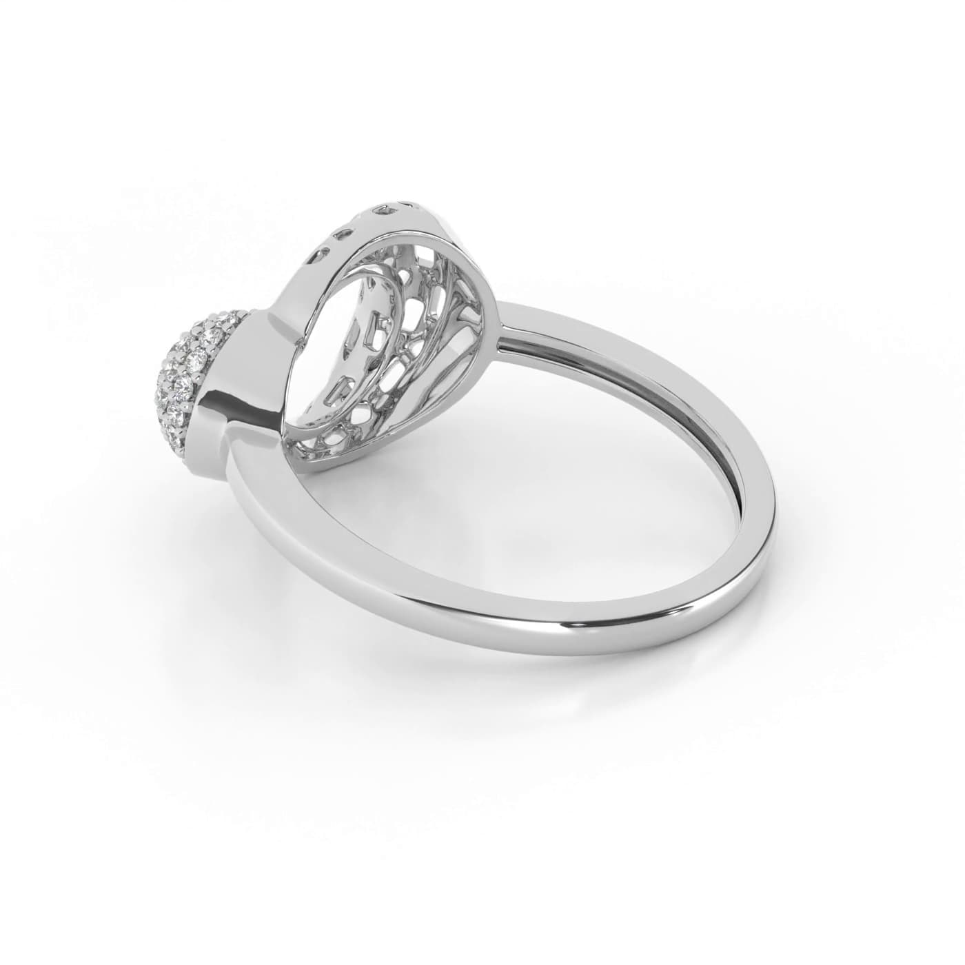 Geo Style Cluster Circle Diamond Ring