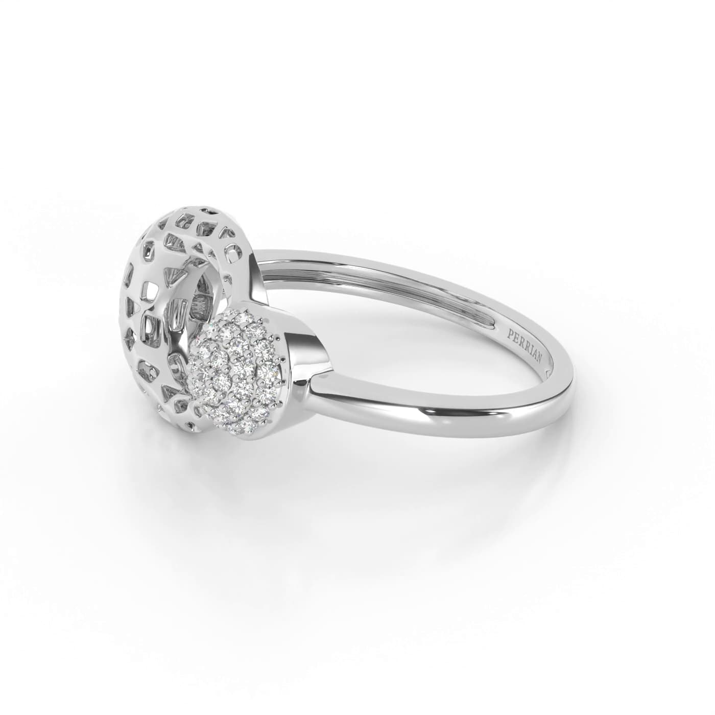 Geo Style Cluster Circle Diamond Ring