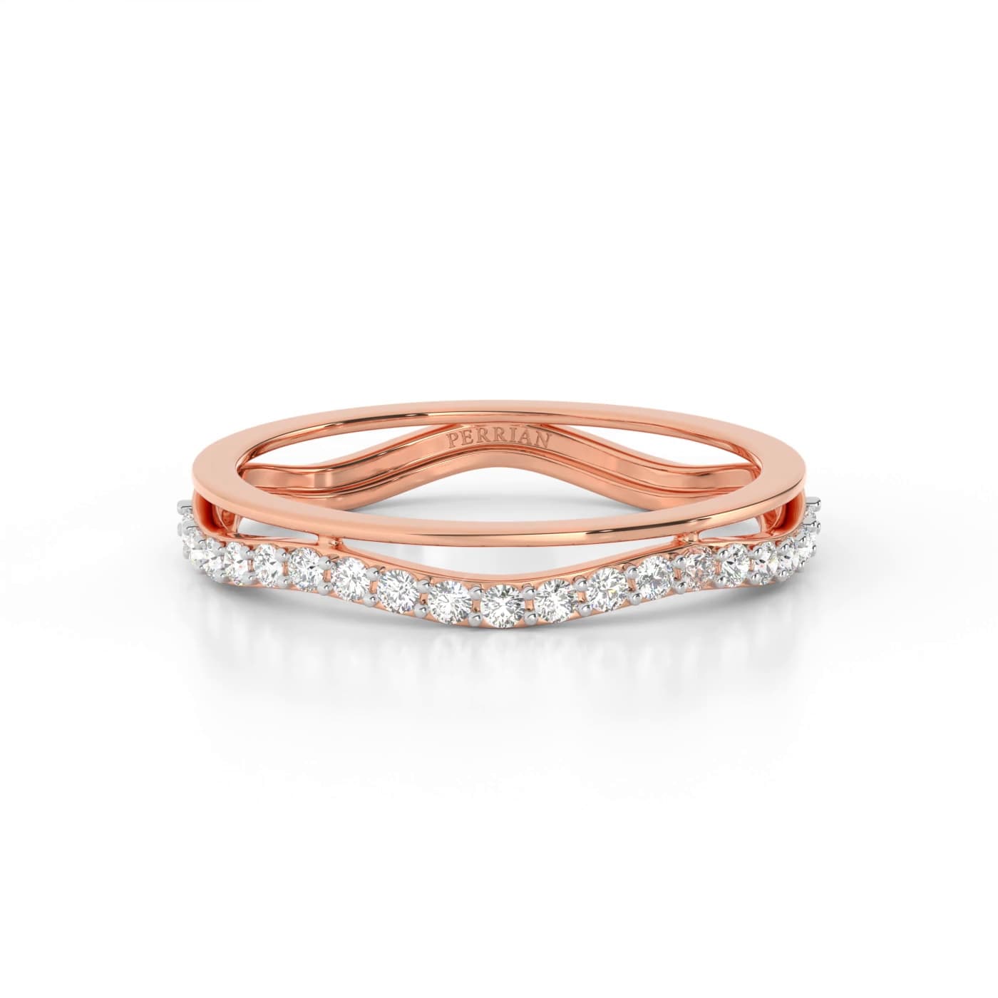Round Waves Diamond Ring