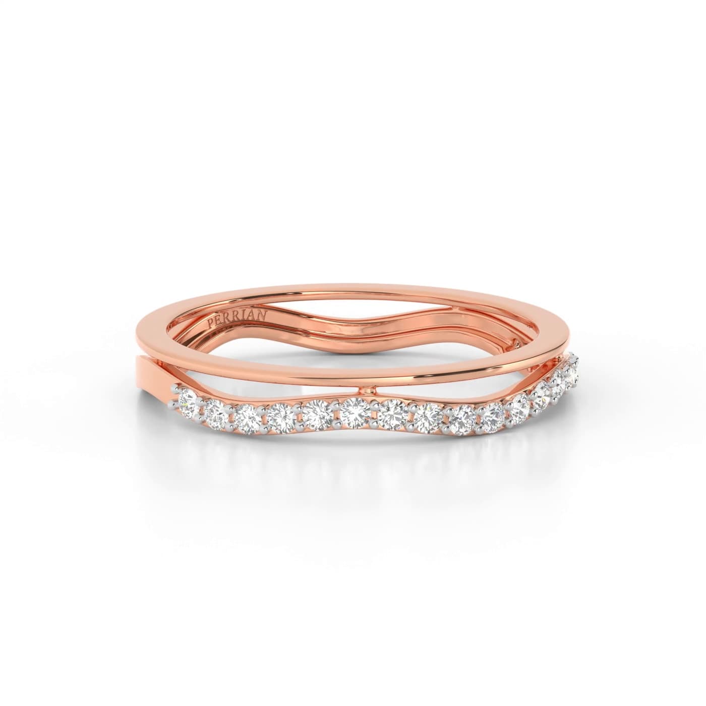 Round Waves Diamond Ring