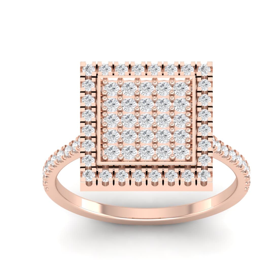 Hazel Square Diamond Women Ring