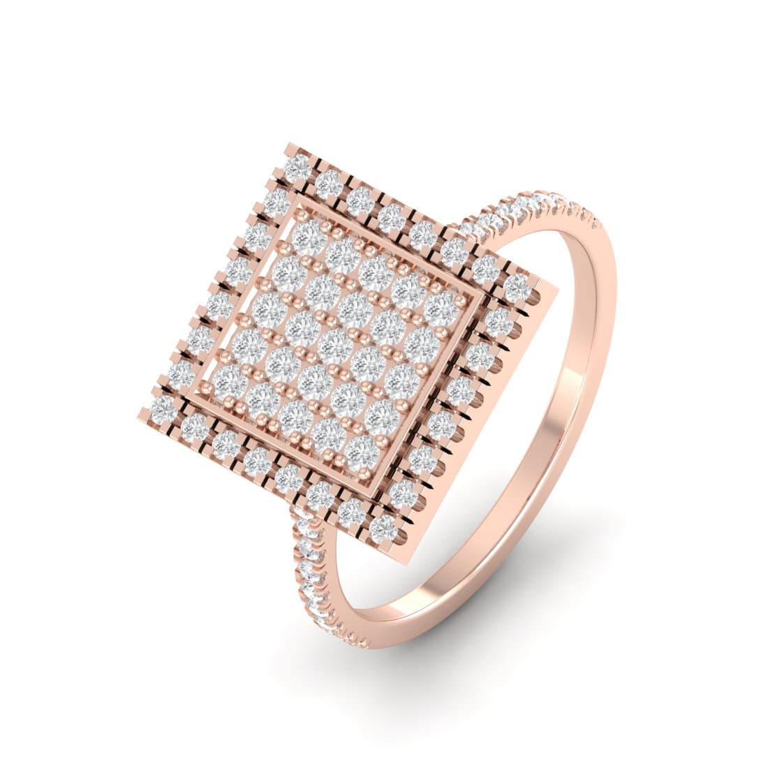 Hazel Square Diamond Women Ring