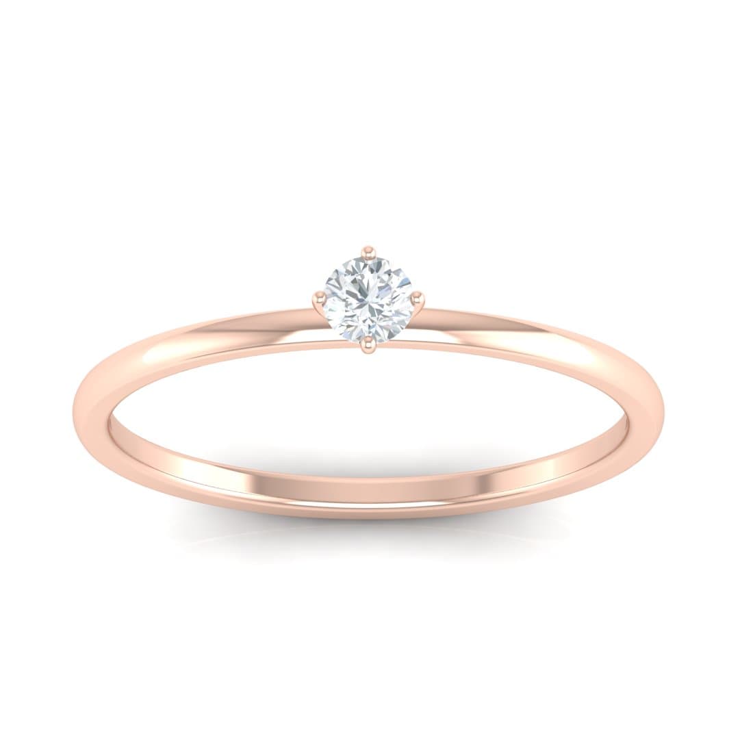 Single Stone Solitaire Ring For Women