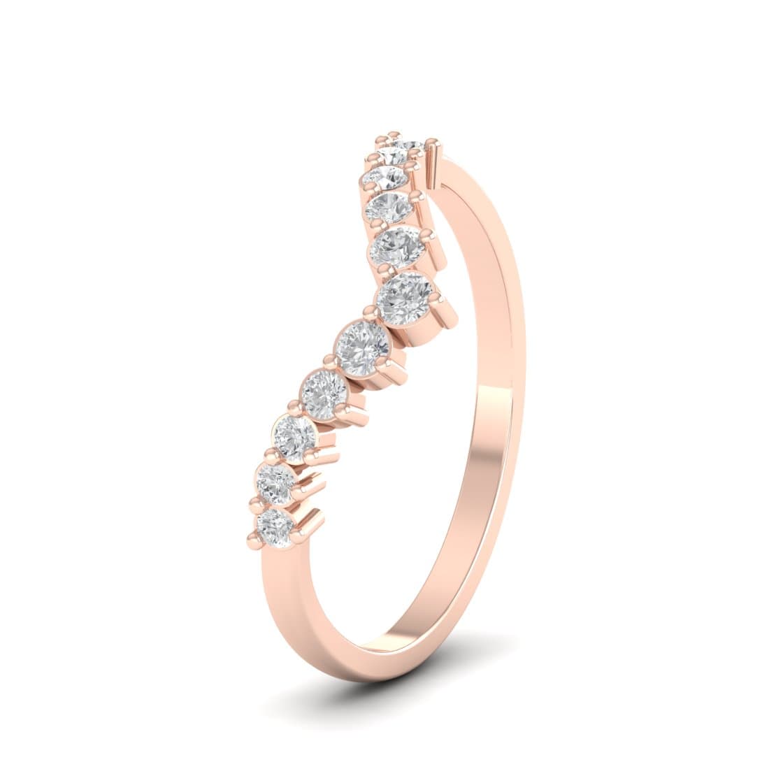 V Diamond Band For Women