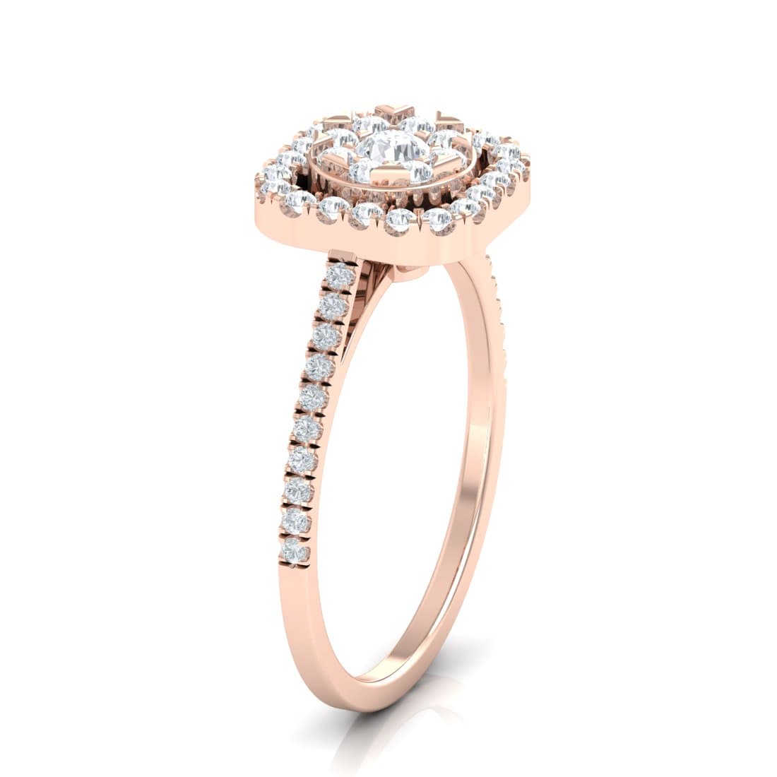 Aisha Square Halo Ring For Women