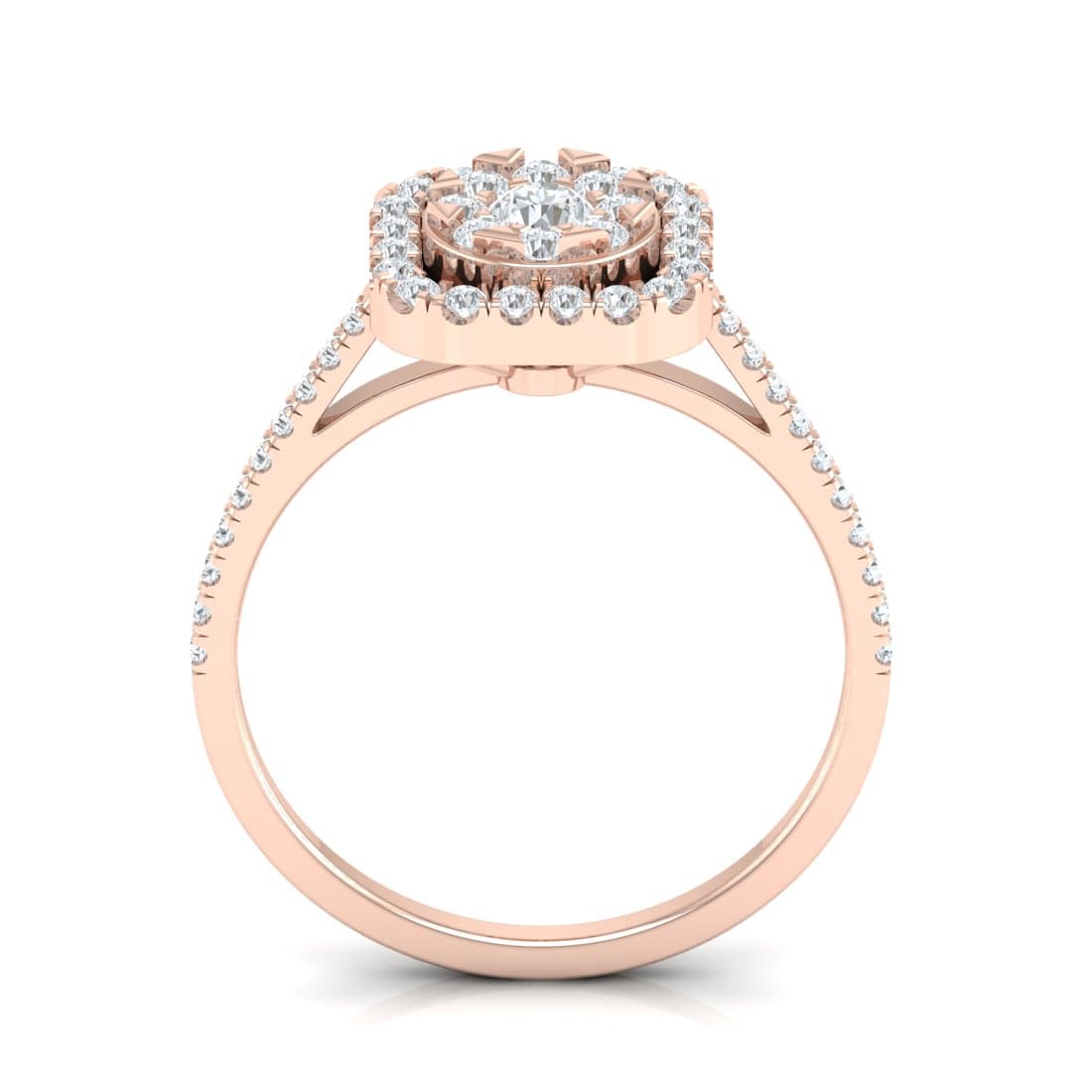 Aisha Square Halo Ring For Women