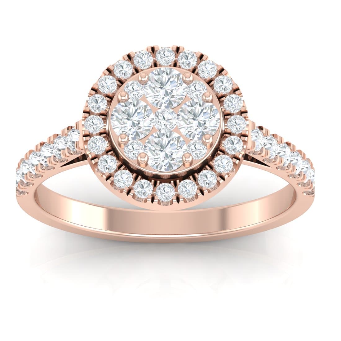 Coraline Round Halo Ring For Women
