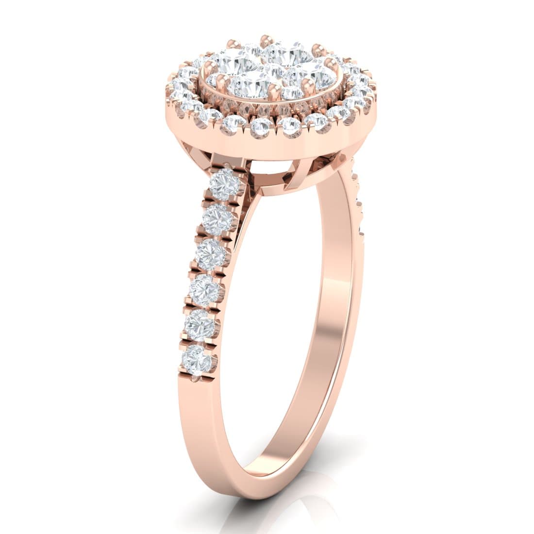 Coraline Round Halo Ring For Women
