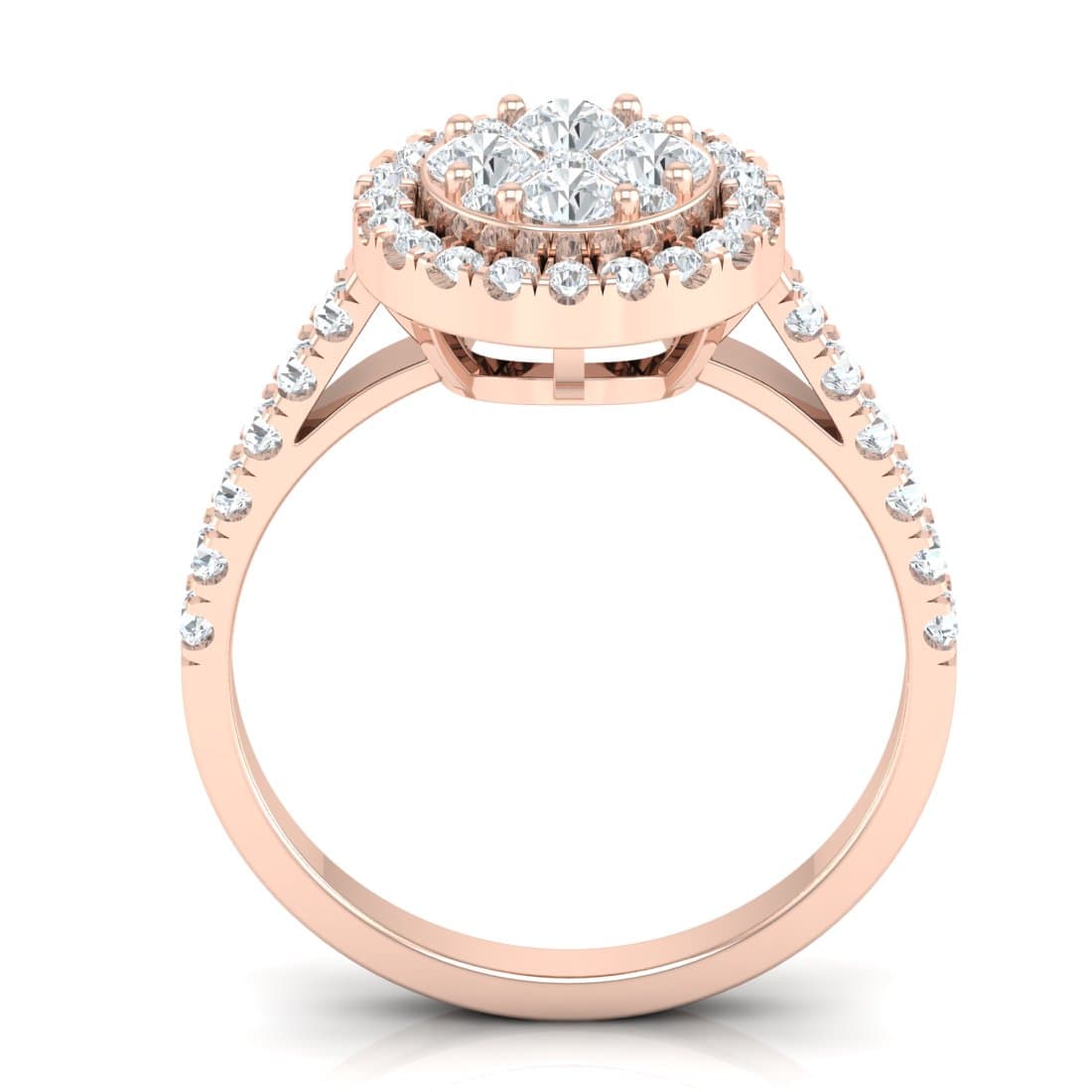Coraline Round Halo Ring For Women