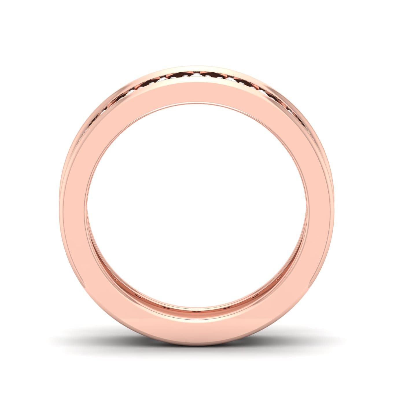 Square Diamond Band For Couple