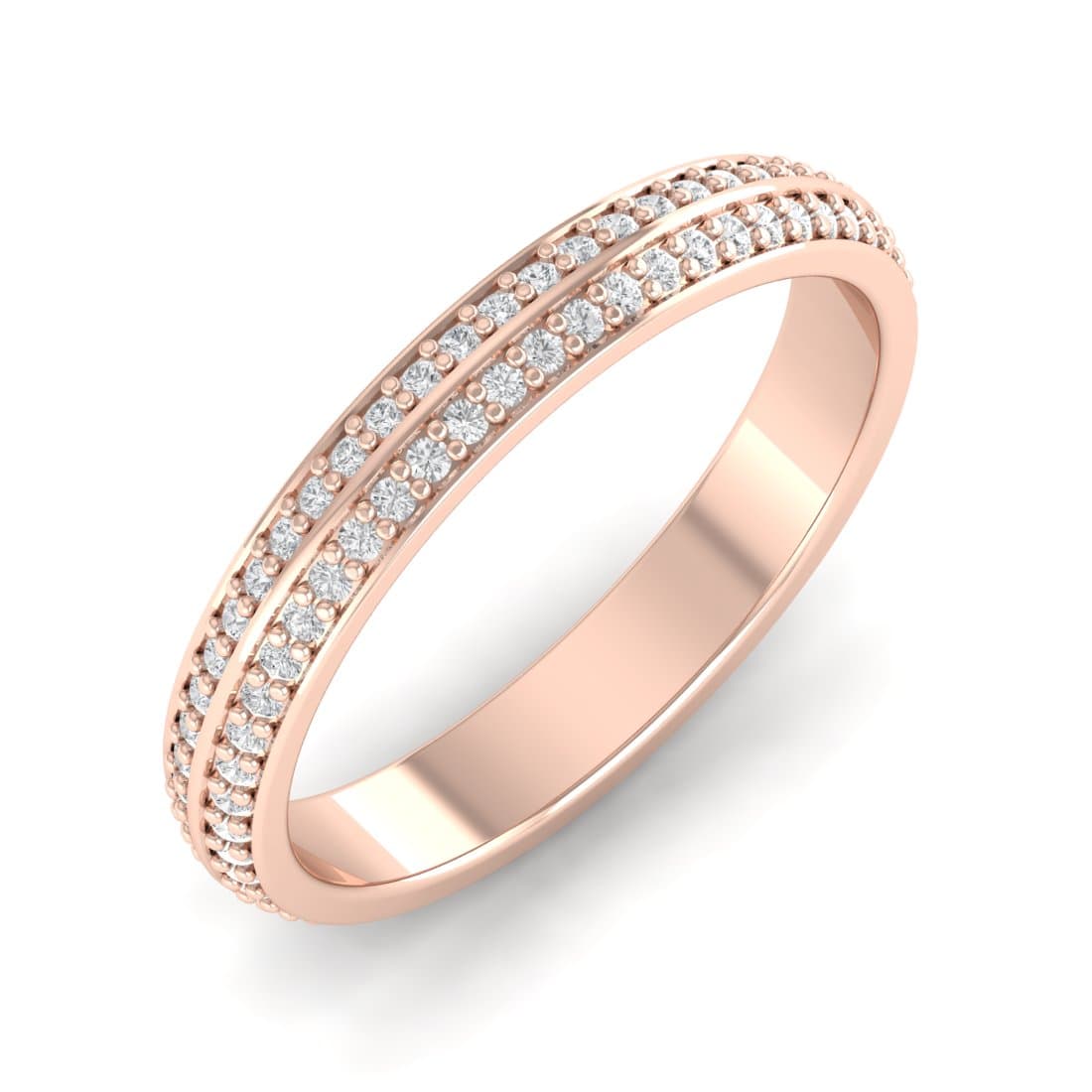 Duo Diamond Layer Wedding Ring
