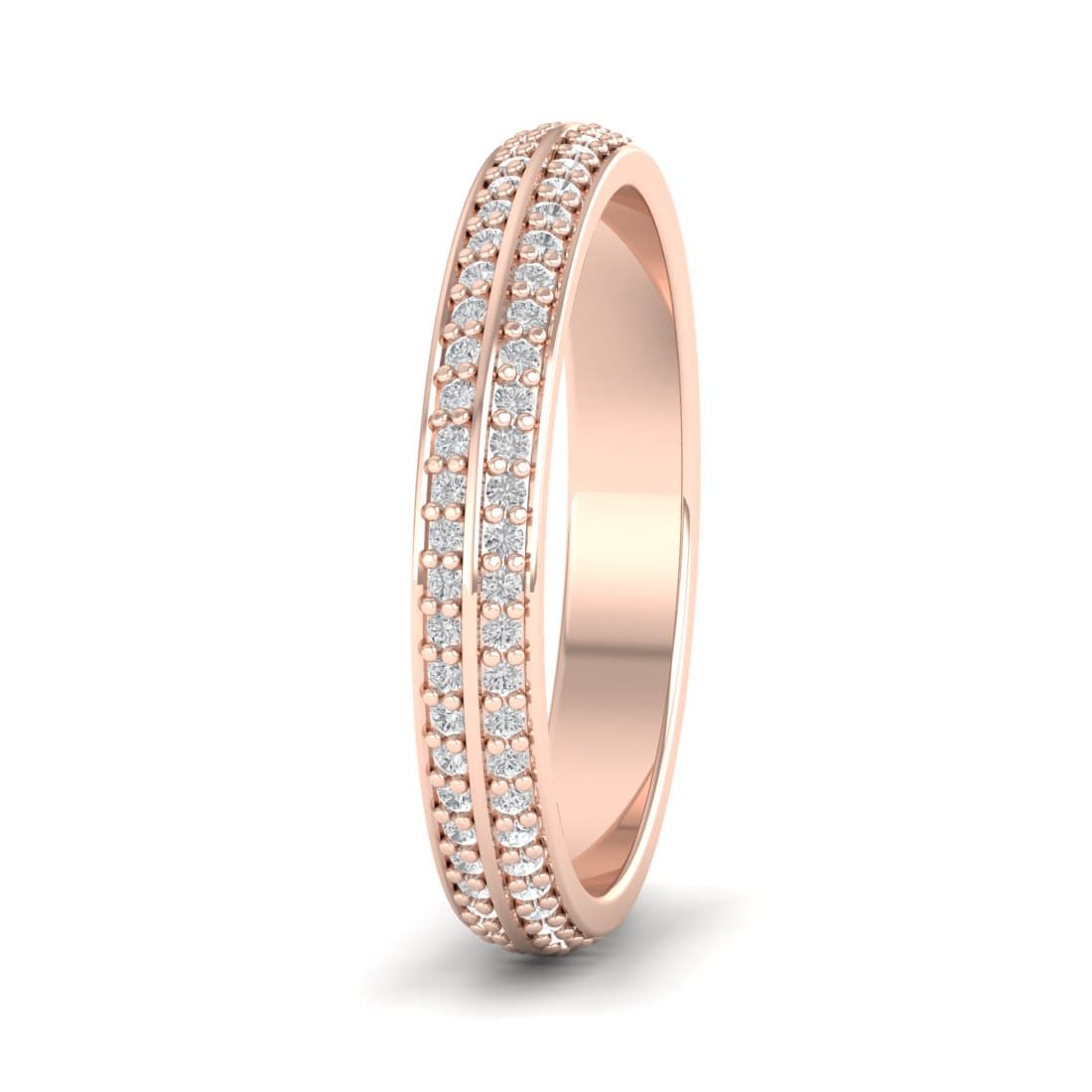 Duo Diamond Layer Wedding Ring