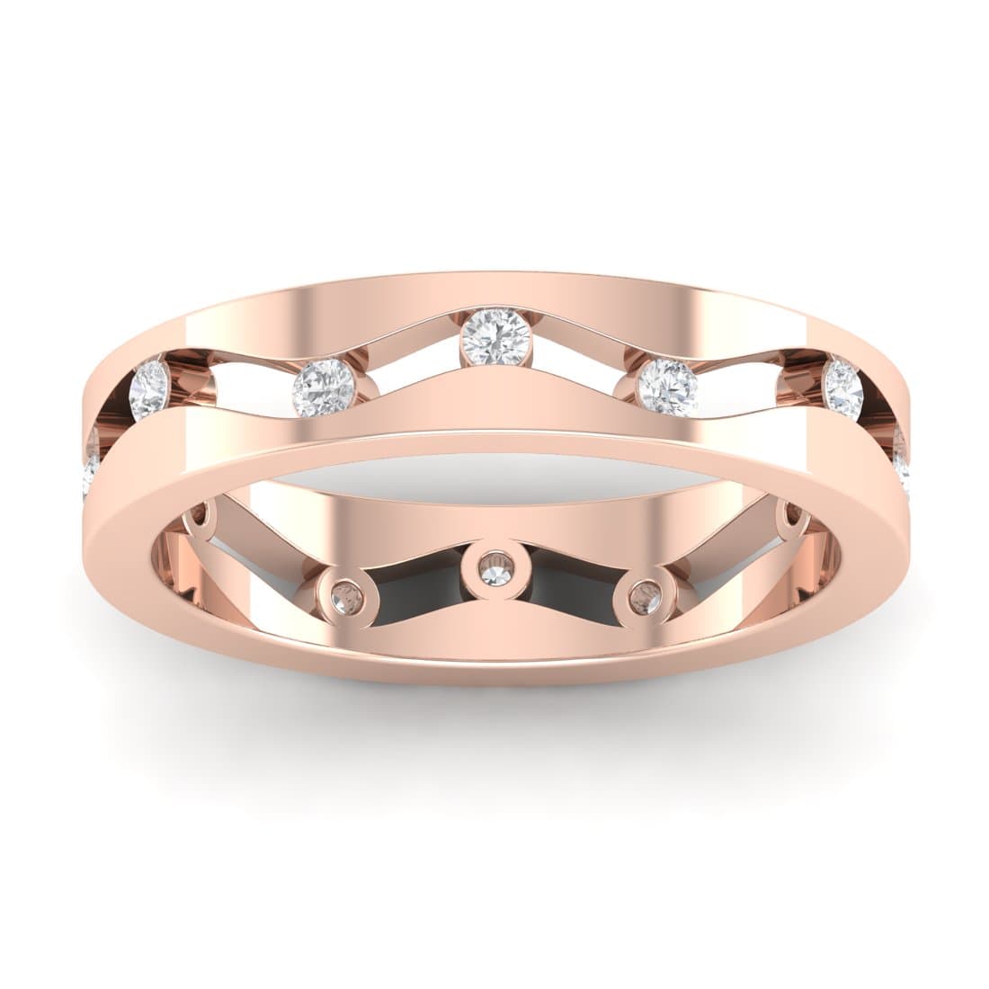 Addo Wavy Diamond Wedding Ring