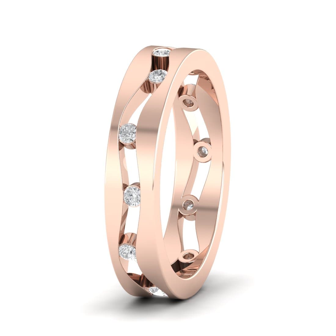 Addo Wavy Diamond Wedding Ring