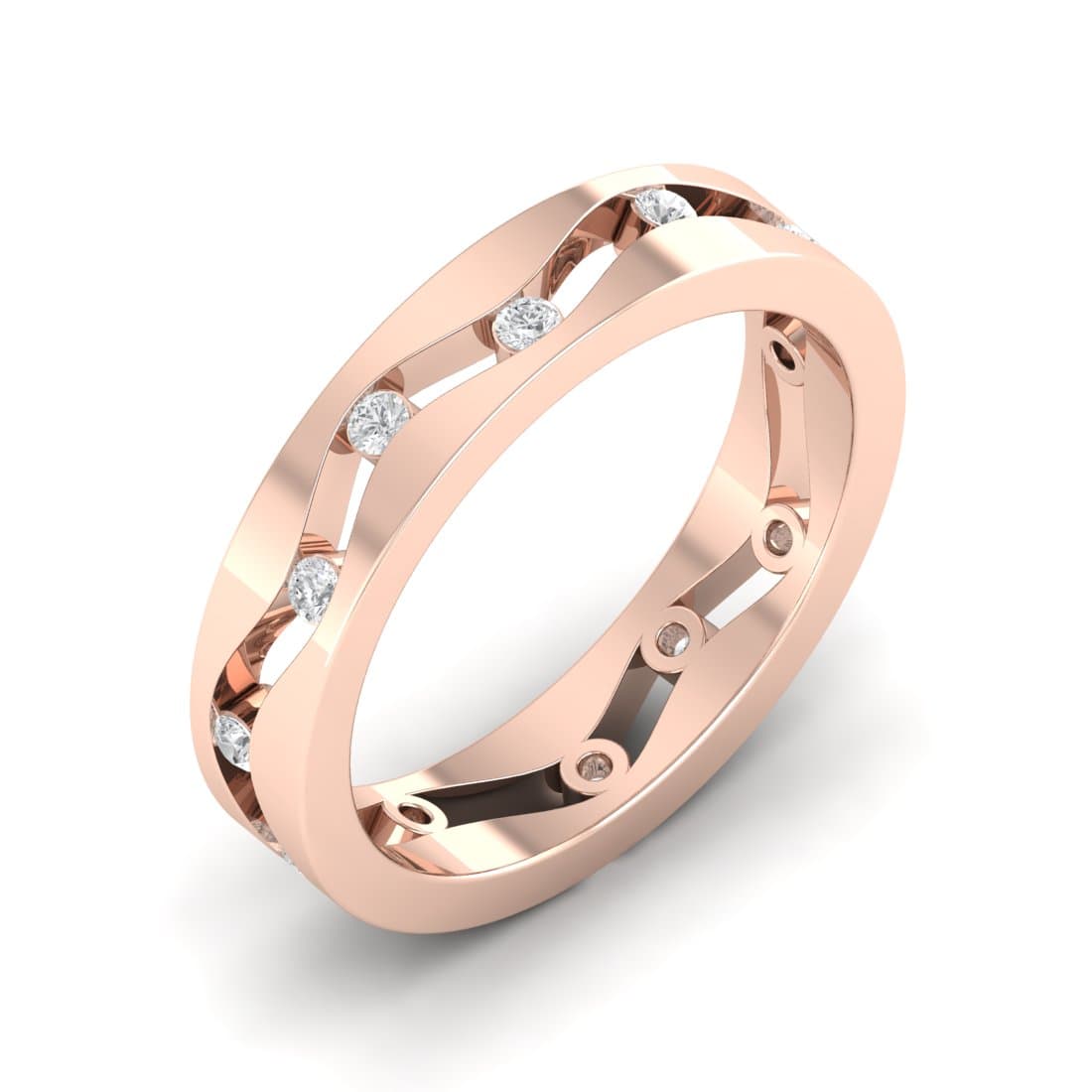 Addo Wavy Diamond Wedding Ring