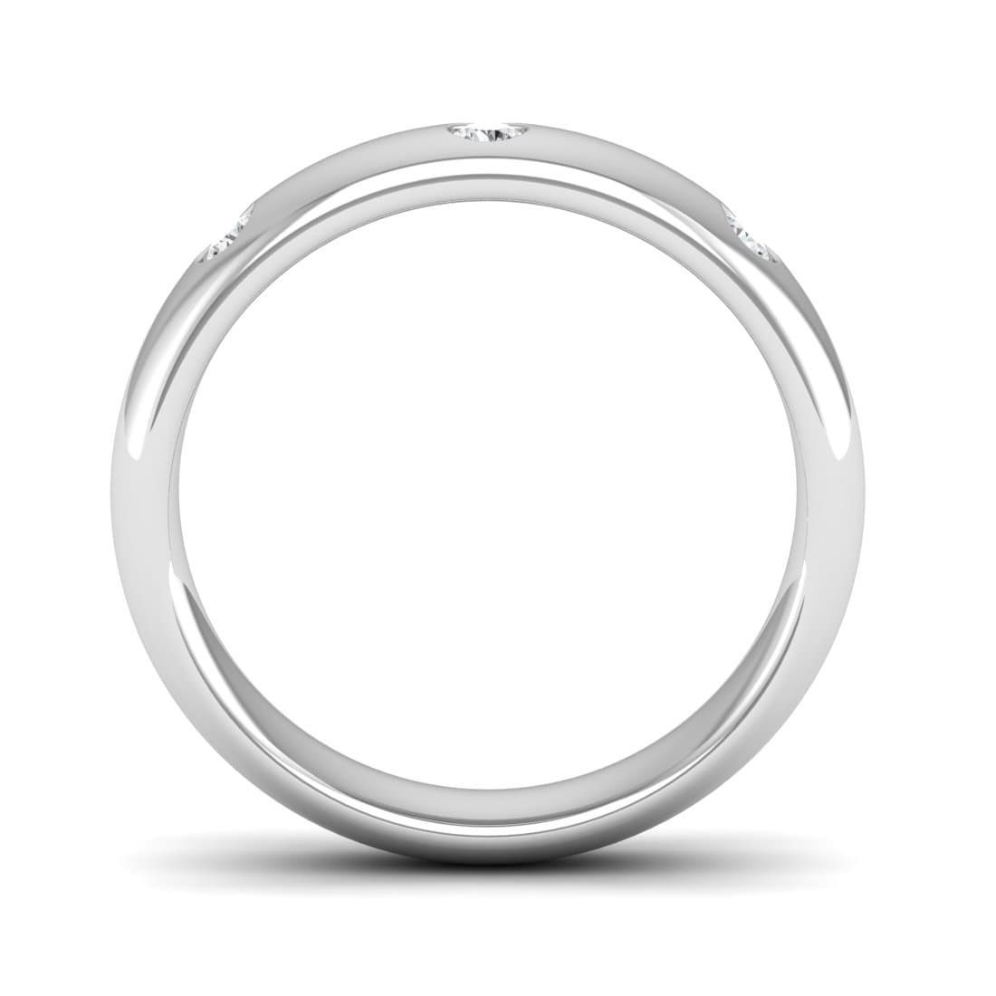 Three Stone Diamond Wedding Band