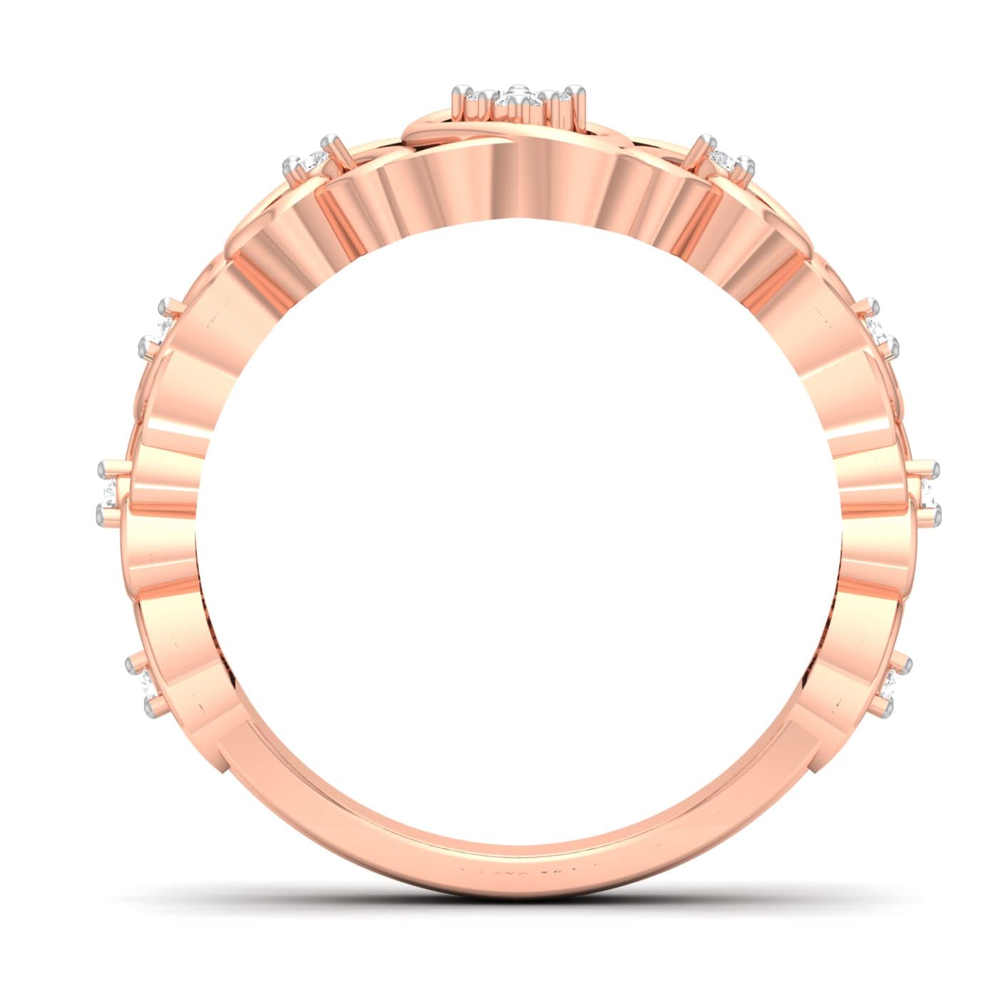 Cluster Heart Couple Ring