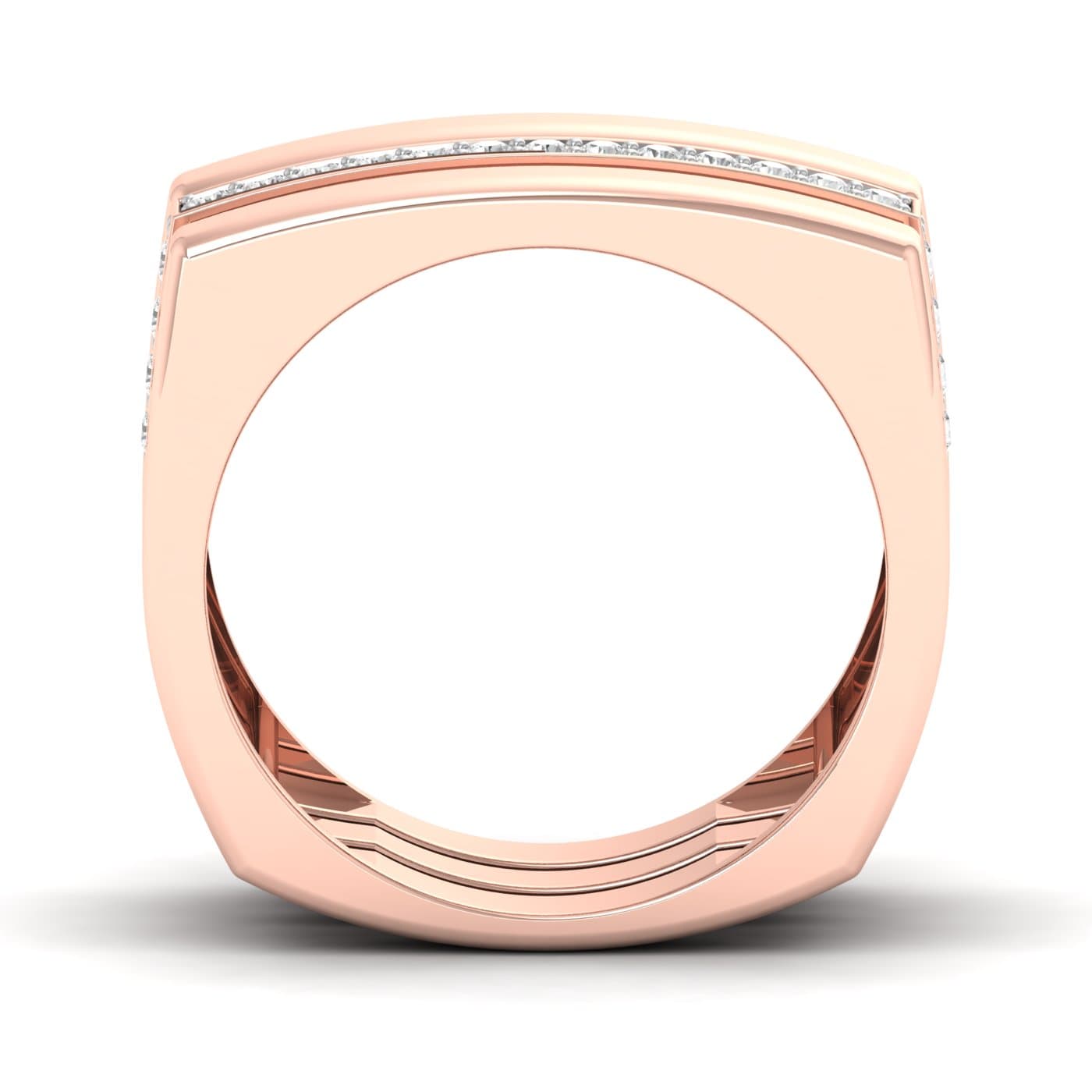 Geometric Mens Diamond Ring