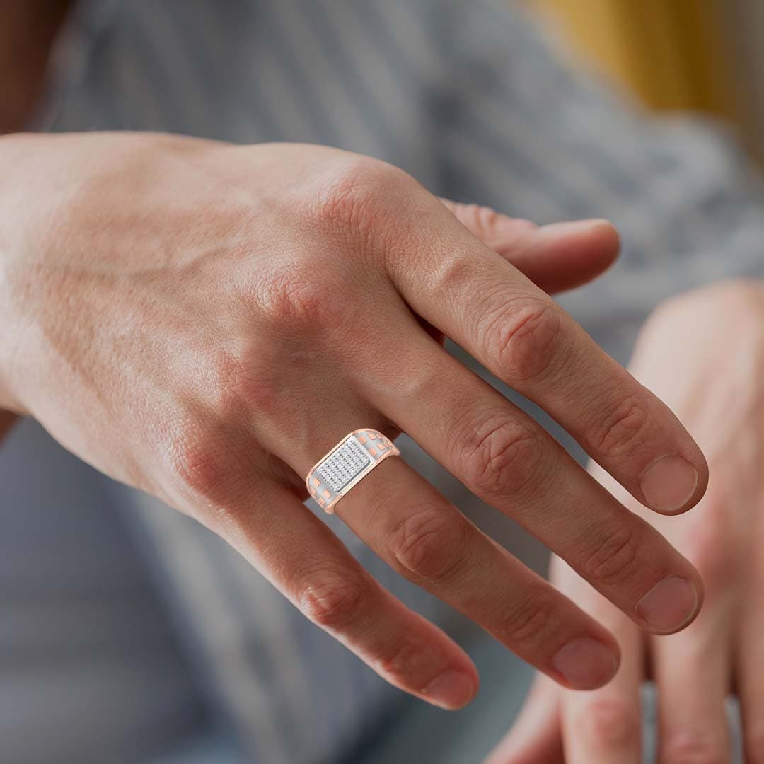 Cluster Bar Diamond Ring