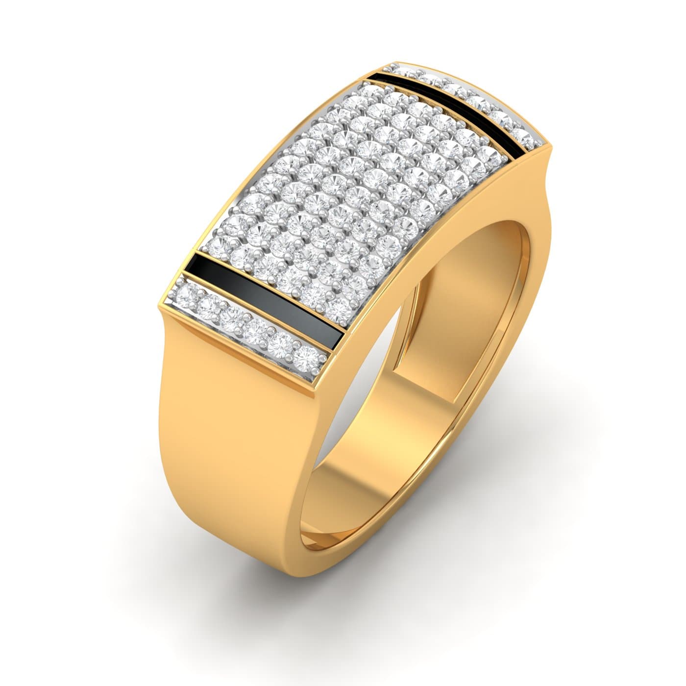 Cluster Plain Mens Diamond Ring