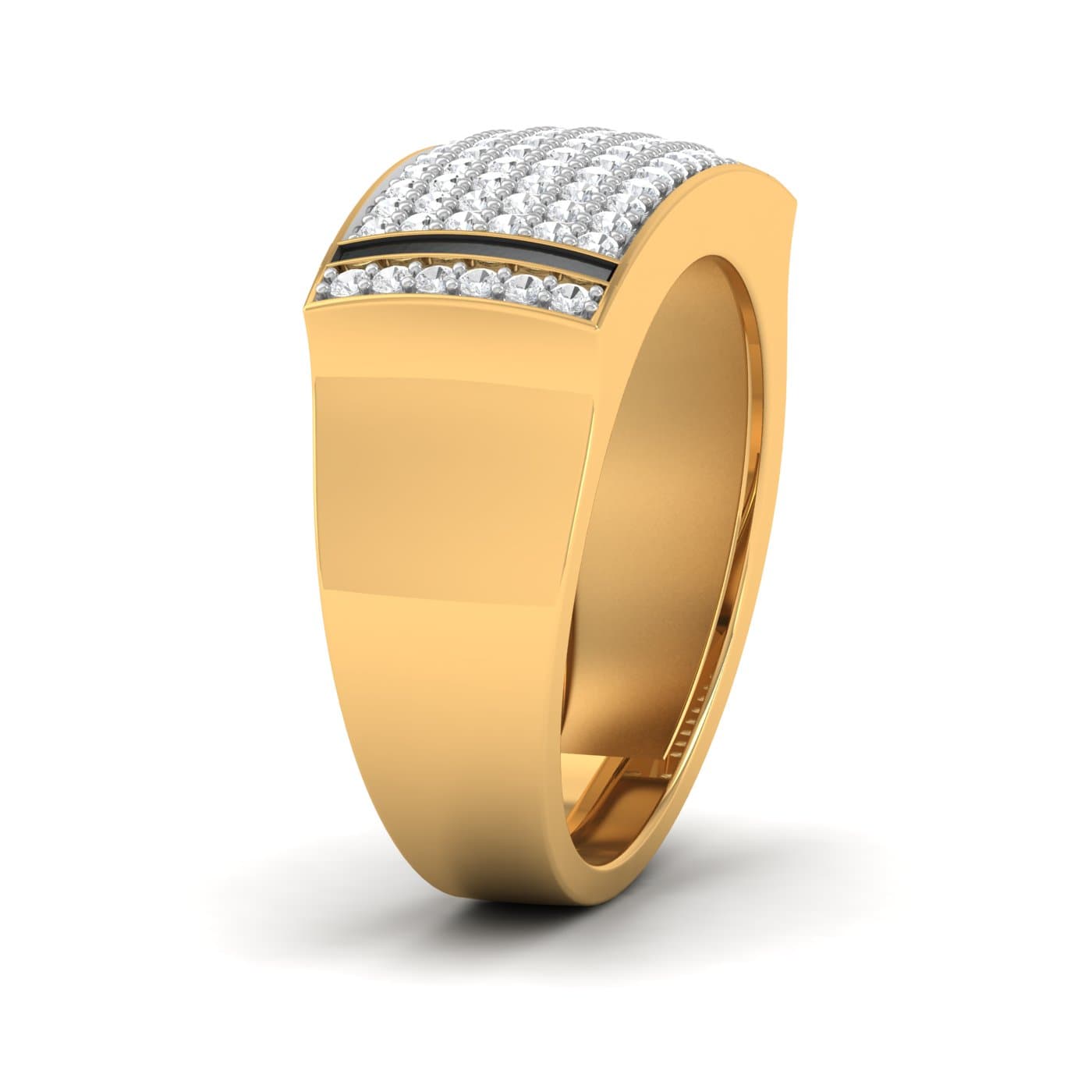 Cluster Plain Mens Diamond Ring