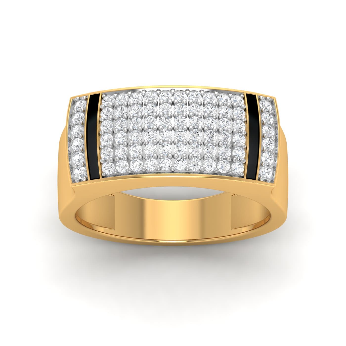 Cluster Plain Mens Diamond Ring