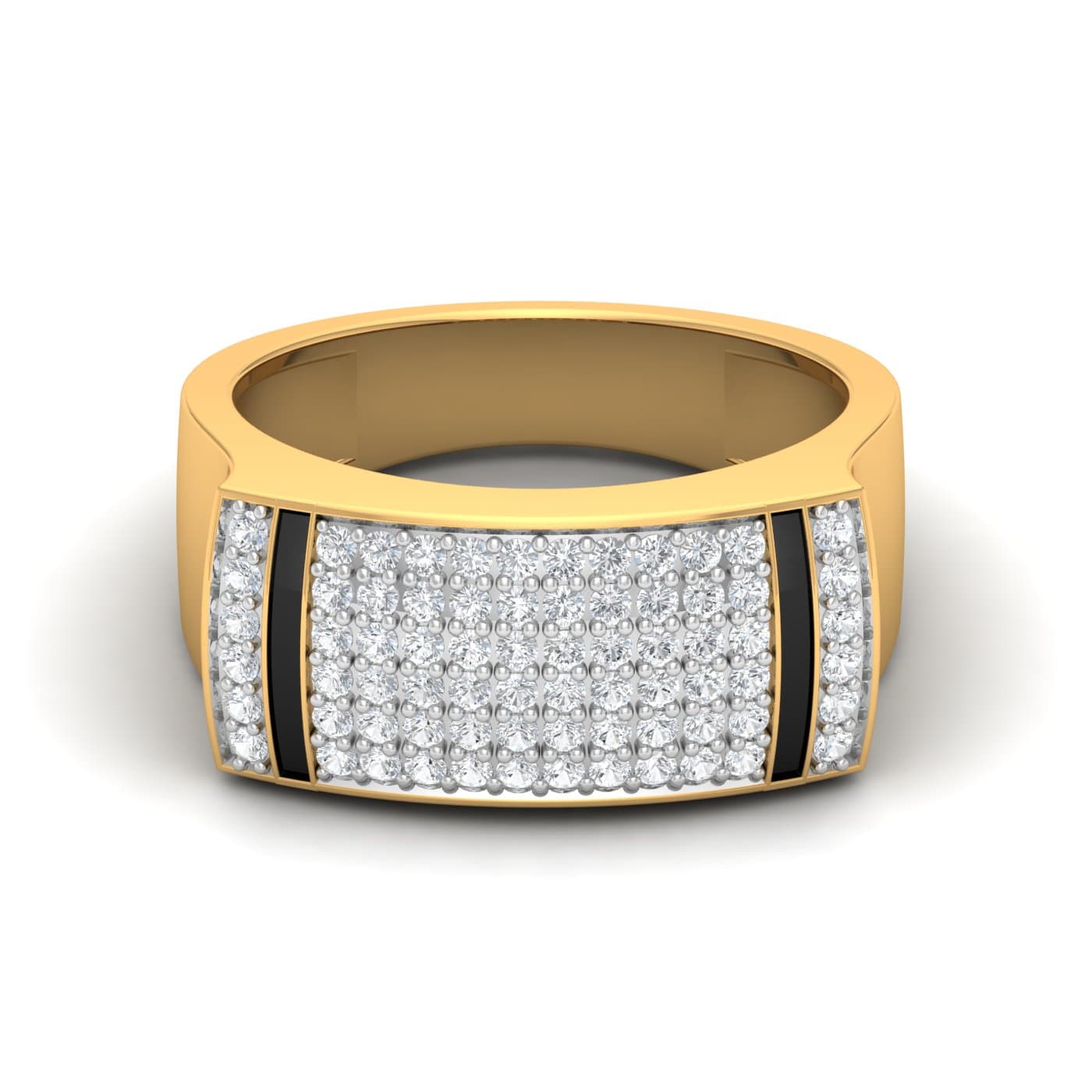 Cluster Plain Mens Diamond Ring