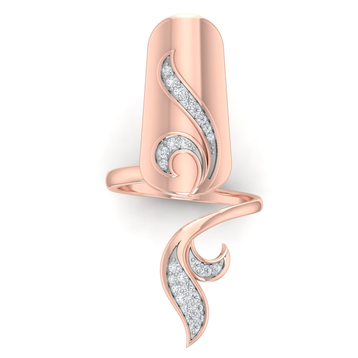 Classic Diamond Finger Nail Ring