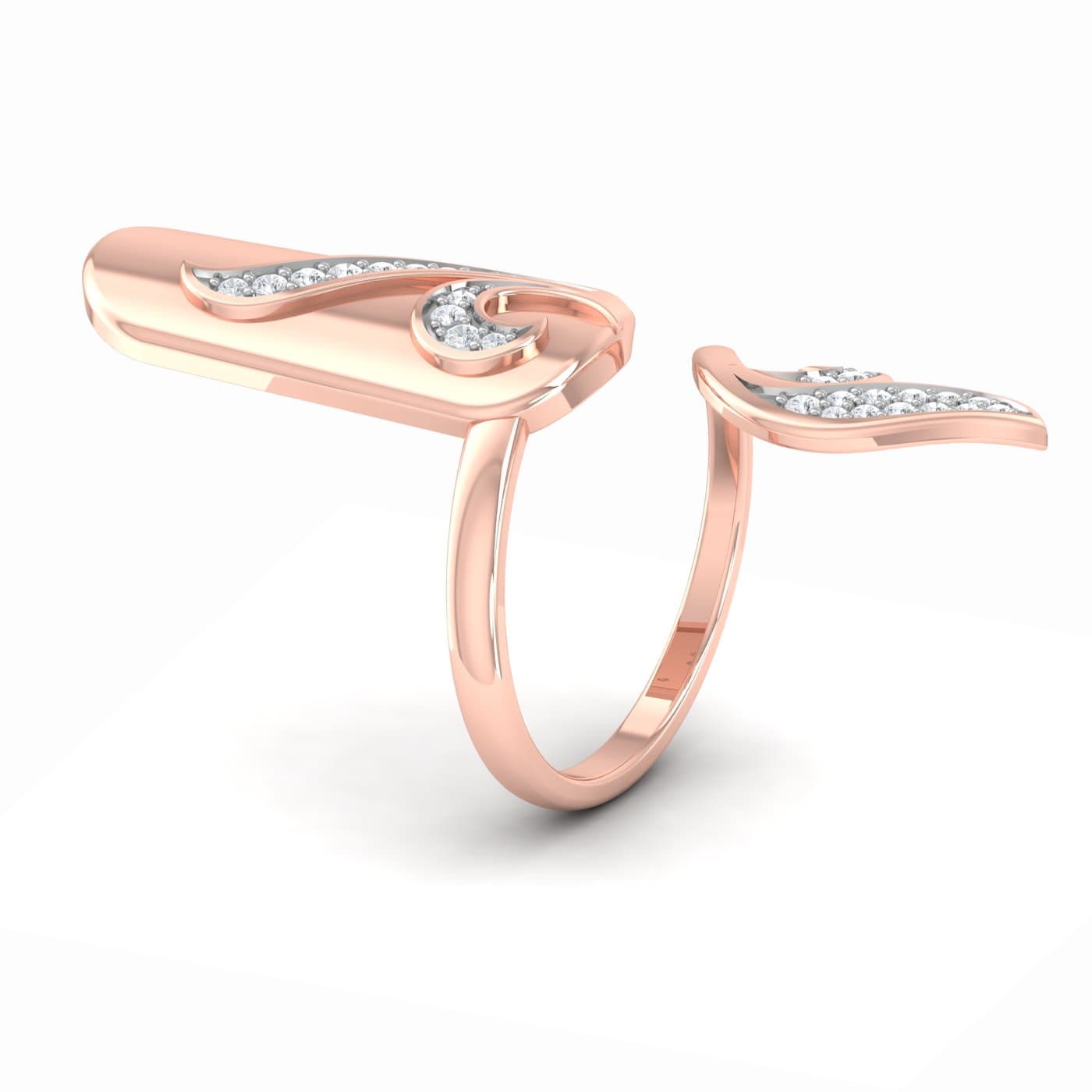 Classic Diamond Finger Nail Ring