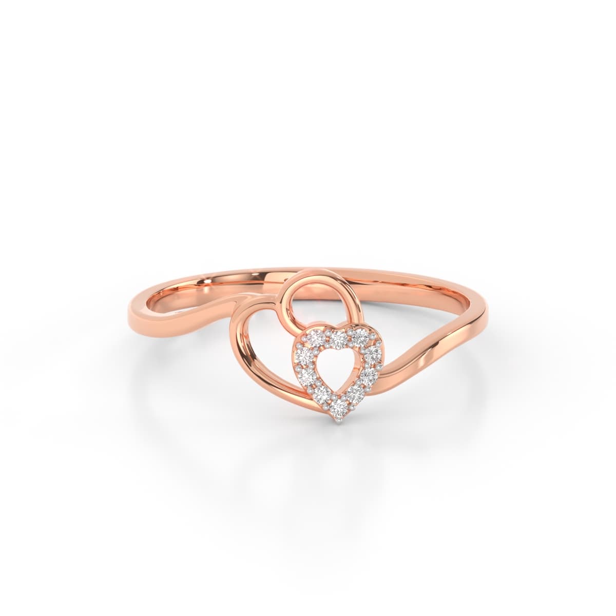 Heart Of Gold Diamond Ring