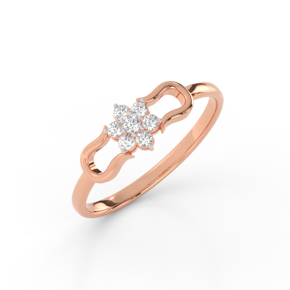 Iris Illumination Diamond Ring For Office Wear