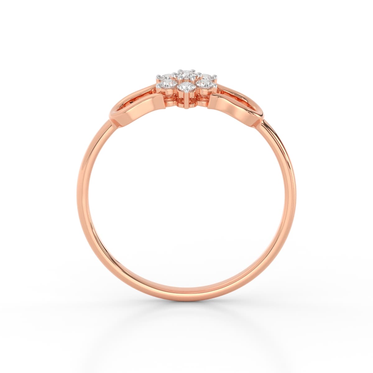 Iris Illumination Diamond Ring For Office Wear