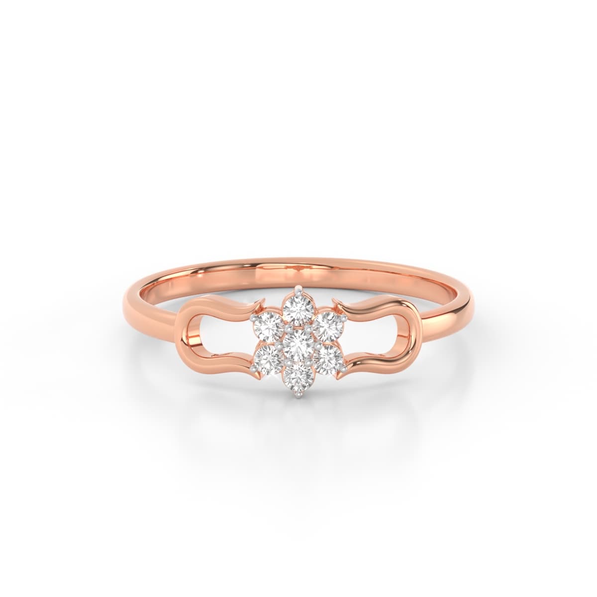 Iris Illumination Diamond Ring For Office Wear