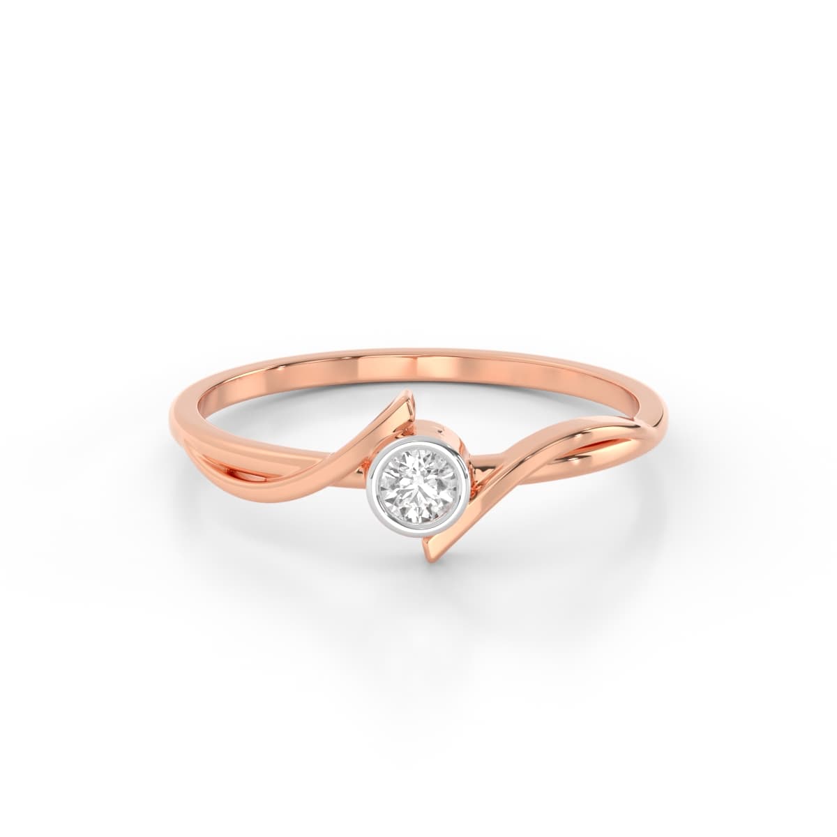 Solitude Solitaire Diamond Office Wear Ring