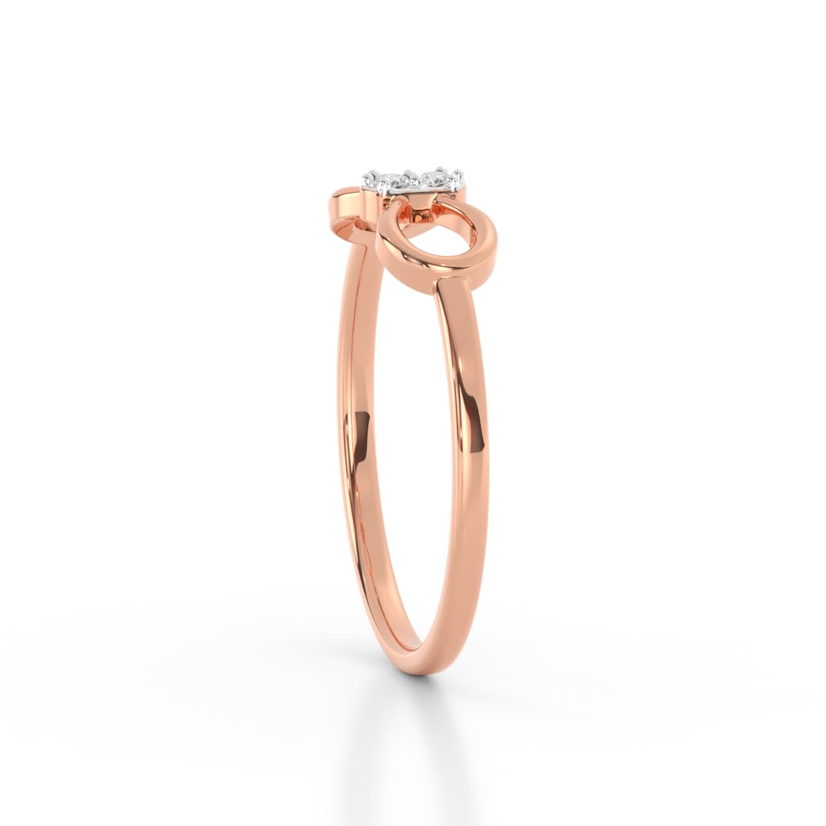 Classic Bow Diamond Ring For Office Wear