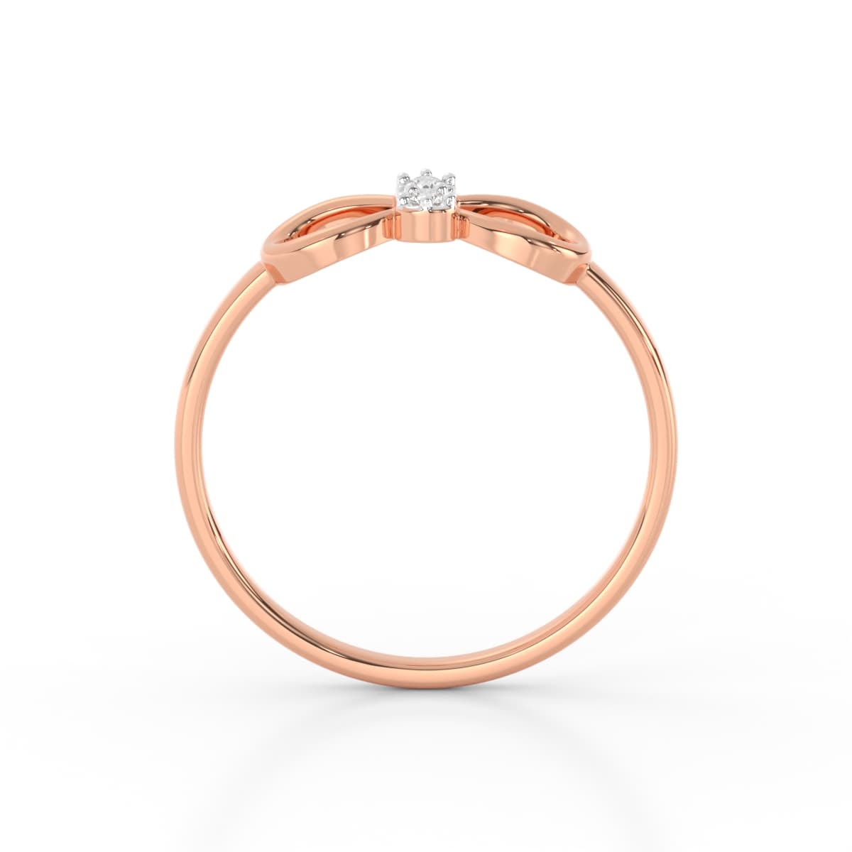 Classic Bow Diamond Ring For Office Wear