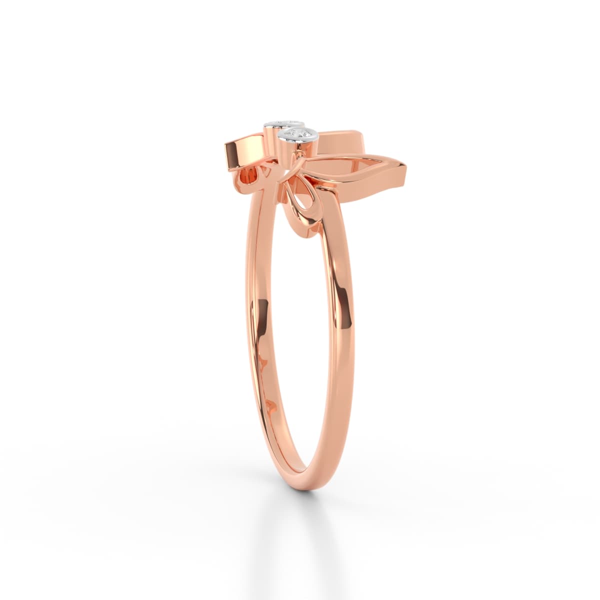 Butterfly Love Knot Diamond Ring